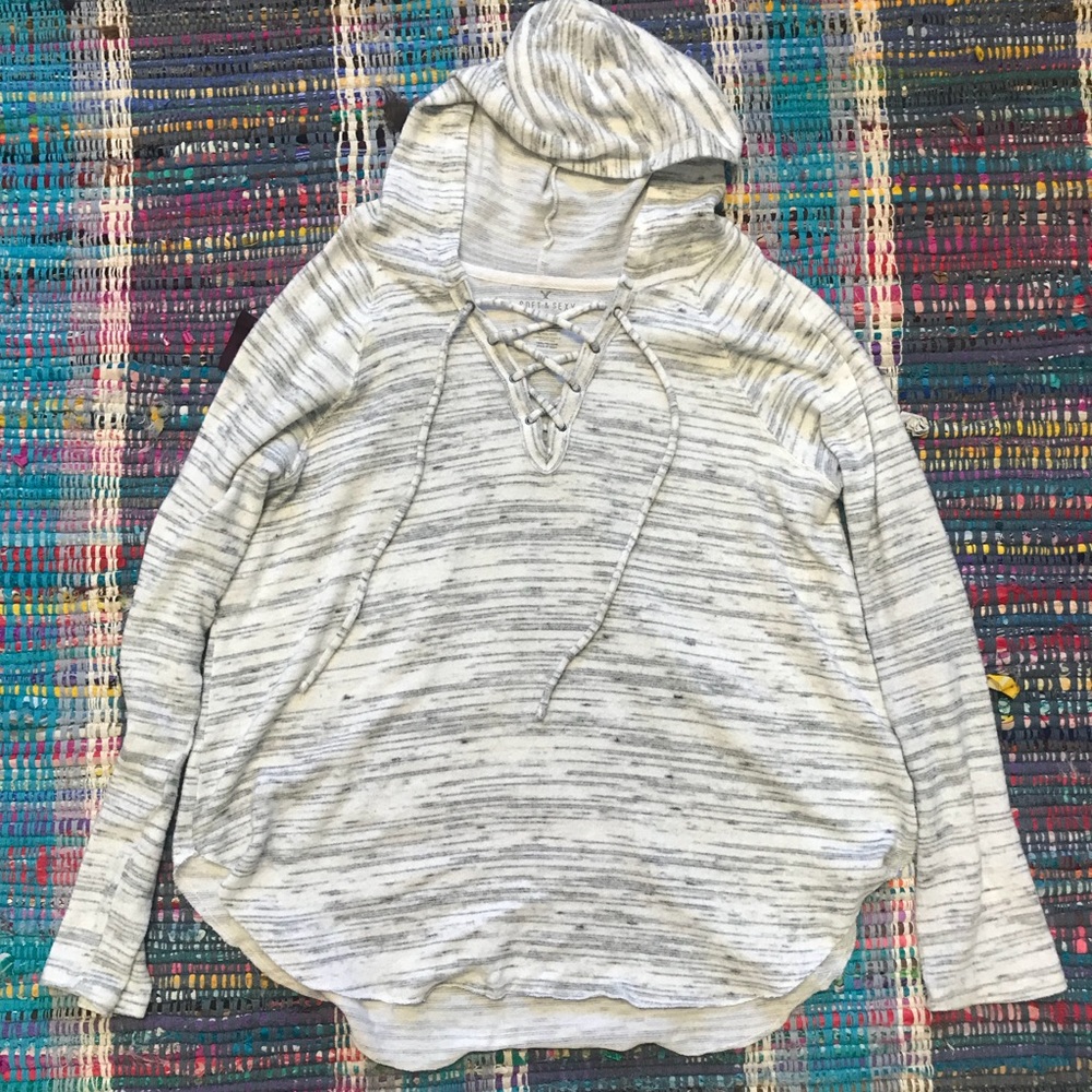 American Eagle Lace Up Sweatshirt